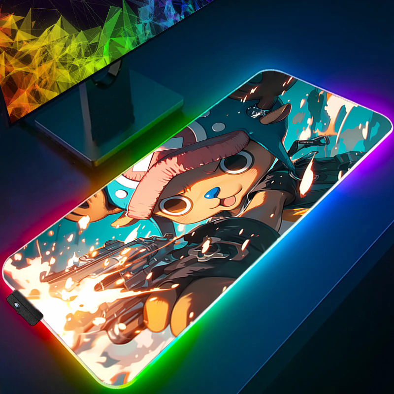 RGB Mouse Pad one piece Tony T - Gaming Keyboard Esports ulasan dan harga