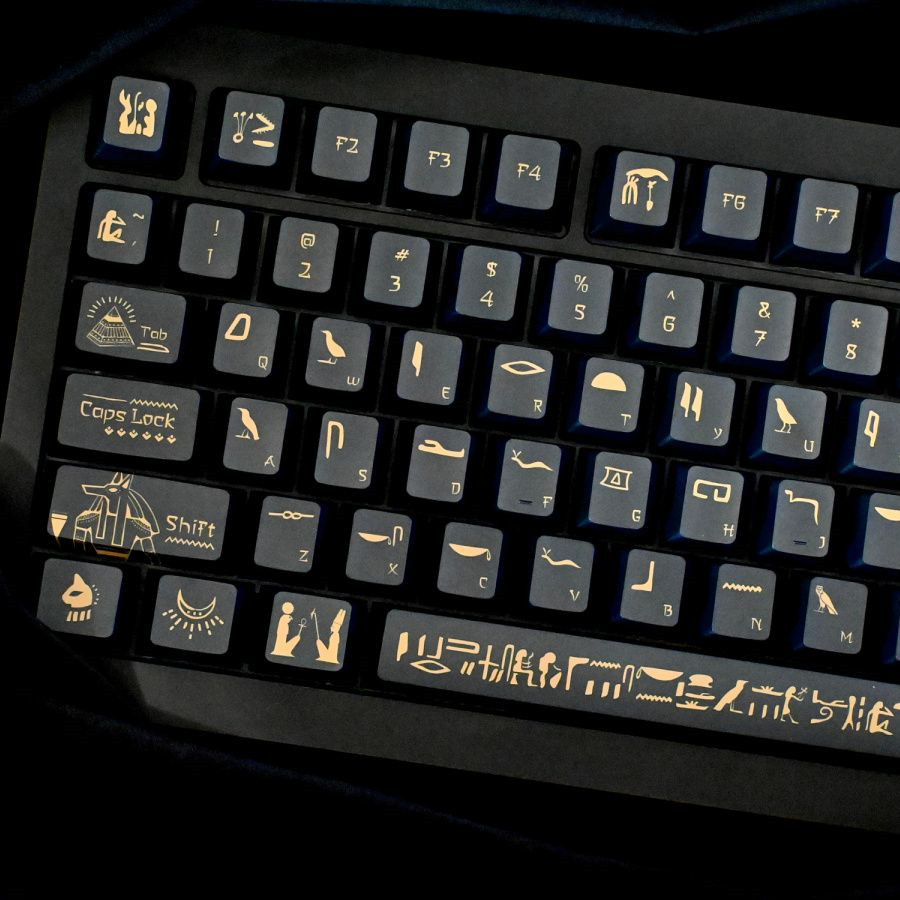 142 Keys Pharaoh Keycap PBT Ma - Keyboard Gaming Black ulasan dan harga