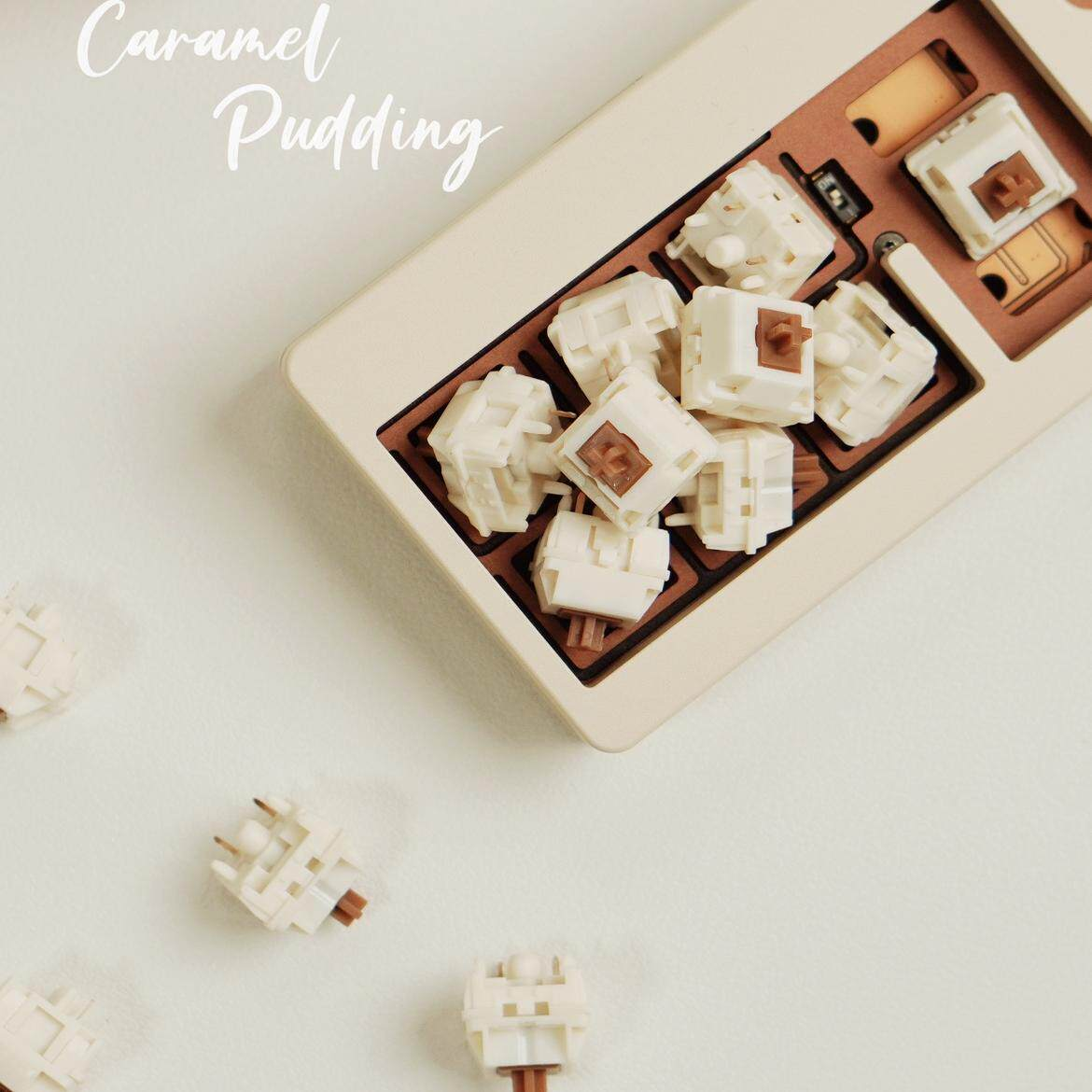 HMX Caramel Pudding V2 Switch  - Gaming Keyboard Thocky ulasan dan harga