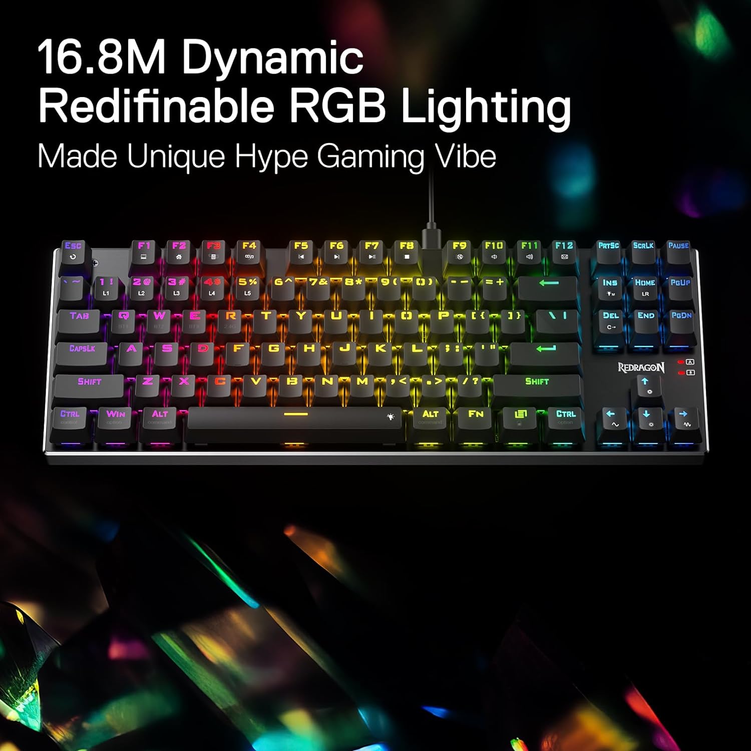 Redragon K660 (K556 TKL) RGB L - Gaming Keyboard No Noise ulasan dan harga