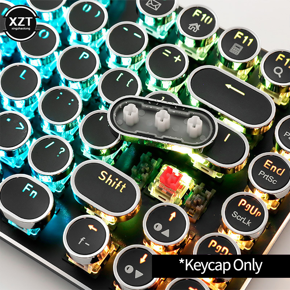 Round Mechanical Keycaps Repla - Gaming Keyboard Blue Switches ulasan dan harga