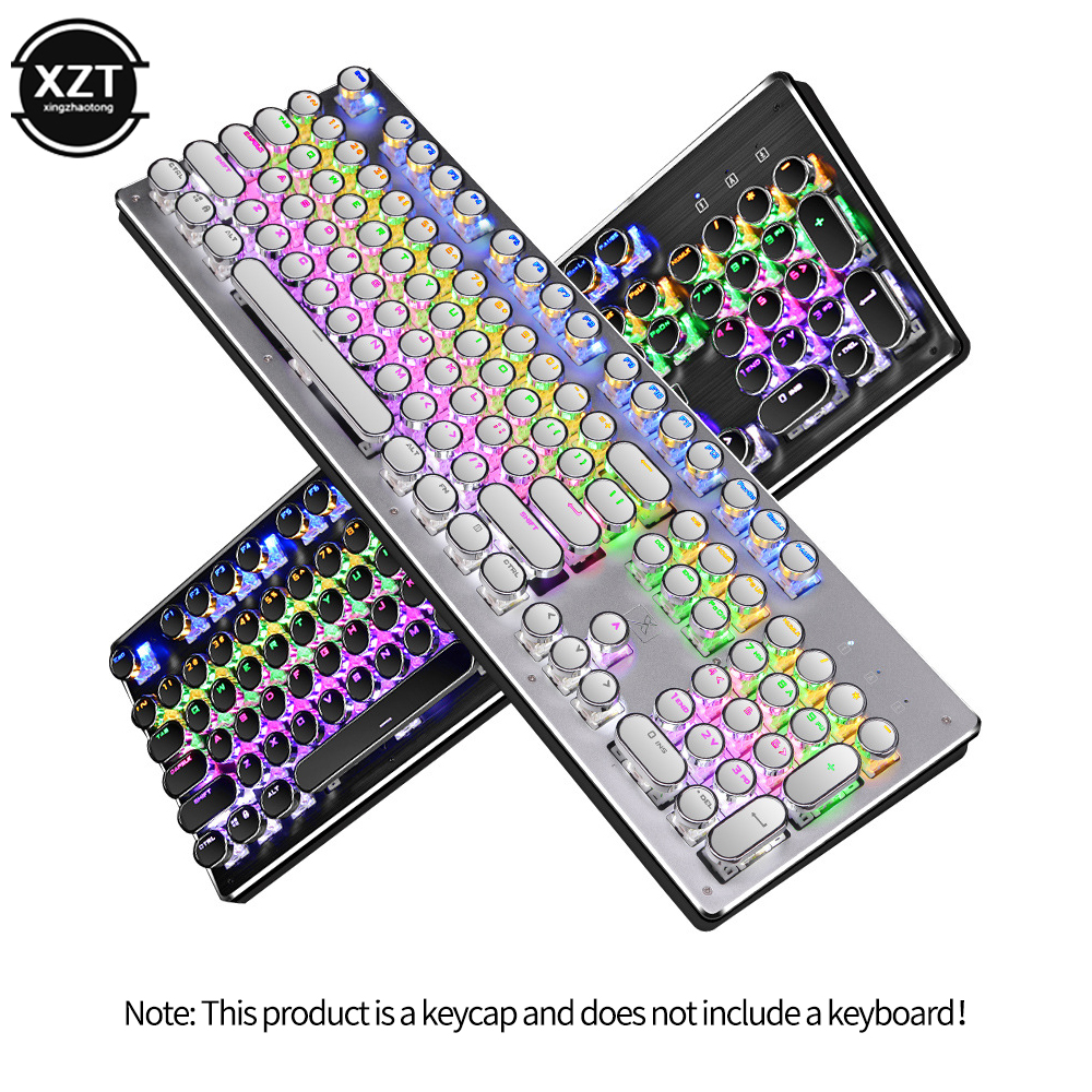 Round Mechanical Keycaps Repla - Gaming Keyboard Blue Switches ulasan dan harga