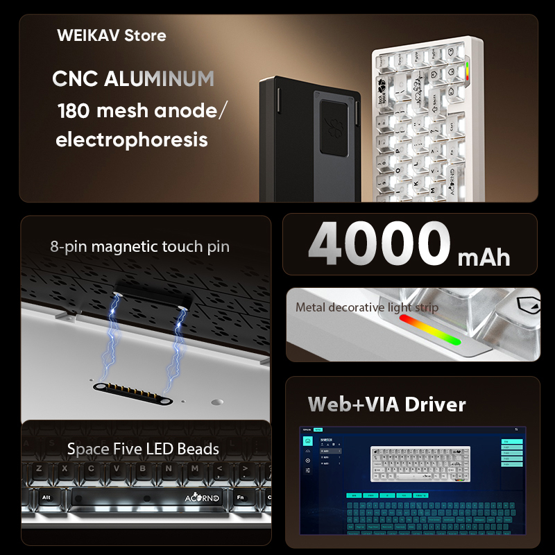 WEIKAV Lucky65 V3 Lucky65V3 Wi - Gaming Keyboard Bundle ulasan dan harga
