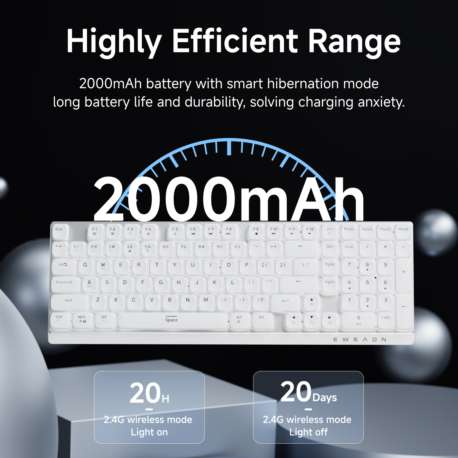 EWEADN Wireless Low-Profile Me - Gaming Keyboard Esports ulasan dan harga