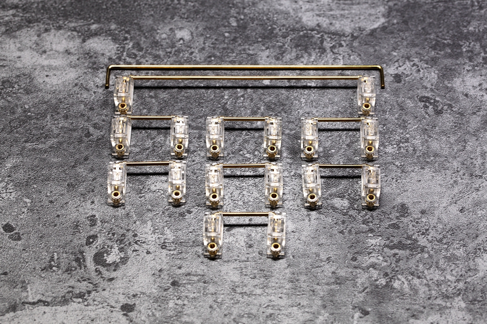 Everglide Transparent Gold Pla - Keyboard Gaming Transparent ulasan dan harga