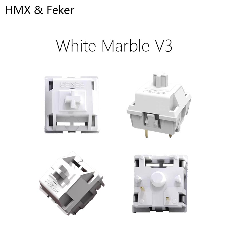 HMX Feker White Marble V3 Hot  - Gaming Keyboard Hot Swappable ulasan dan harga