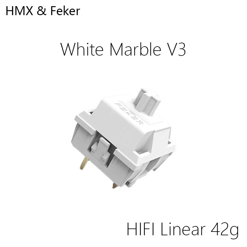 HMX Feker White Marble V3 Hot  - Gaming Keyboard Hot Swappable ulasan dan harga