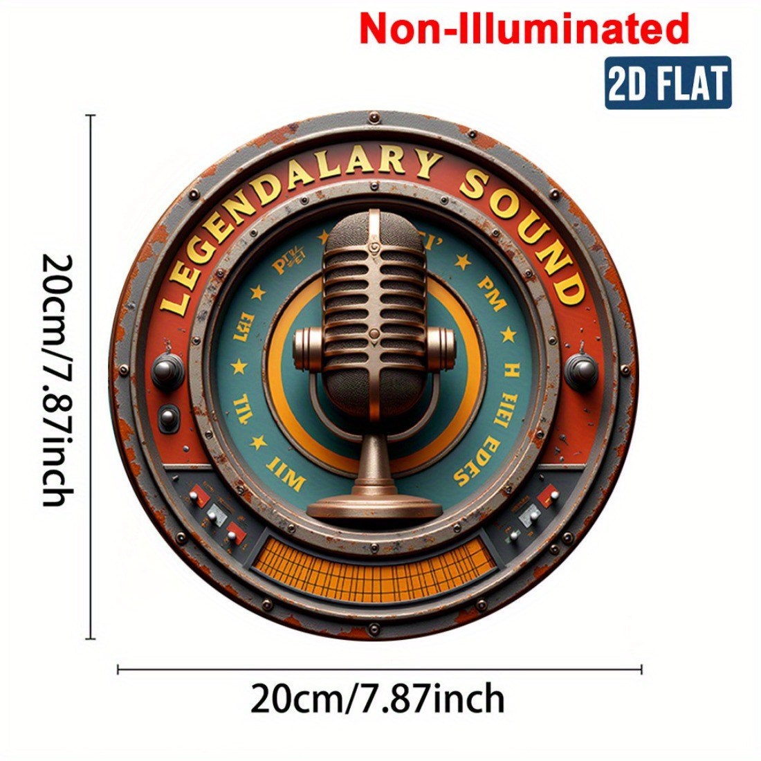 Vintage Stereo Wall Art 2D Met - Brass Weight Plate ulasan dan harga