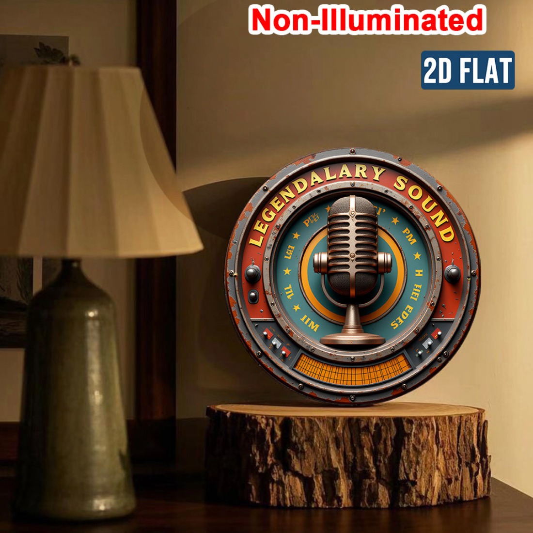 Vintage Stereo Wall Art 2D Met - Brass Weight Plate ulasan dan harga