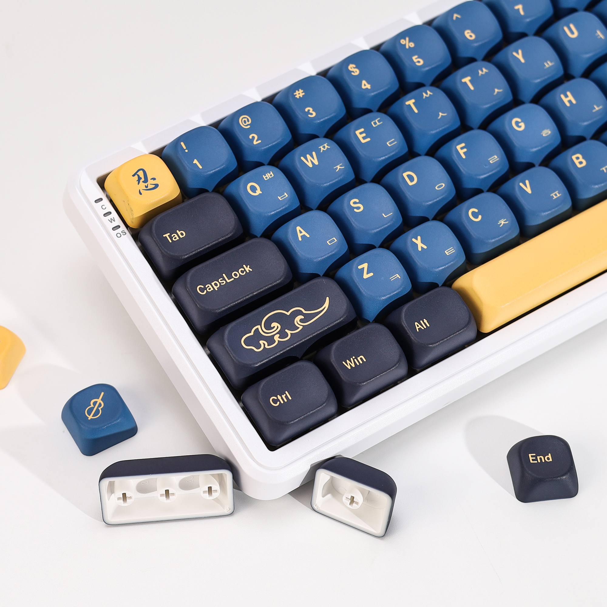KBDiy Korean Keycap Retro GMK  - Gaming Keyboard Blue ulasan dan harga