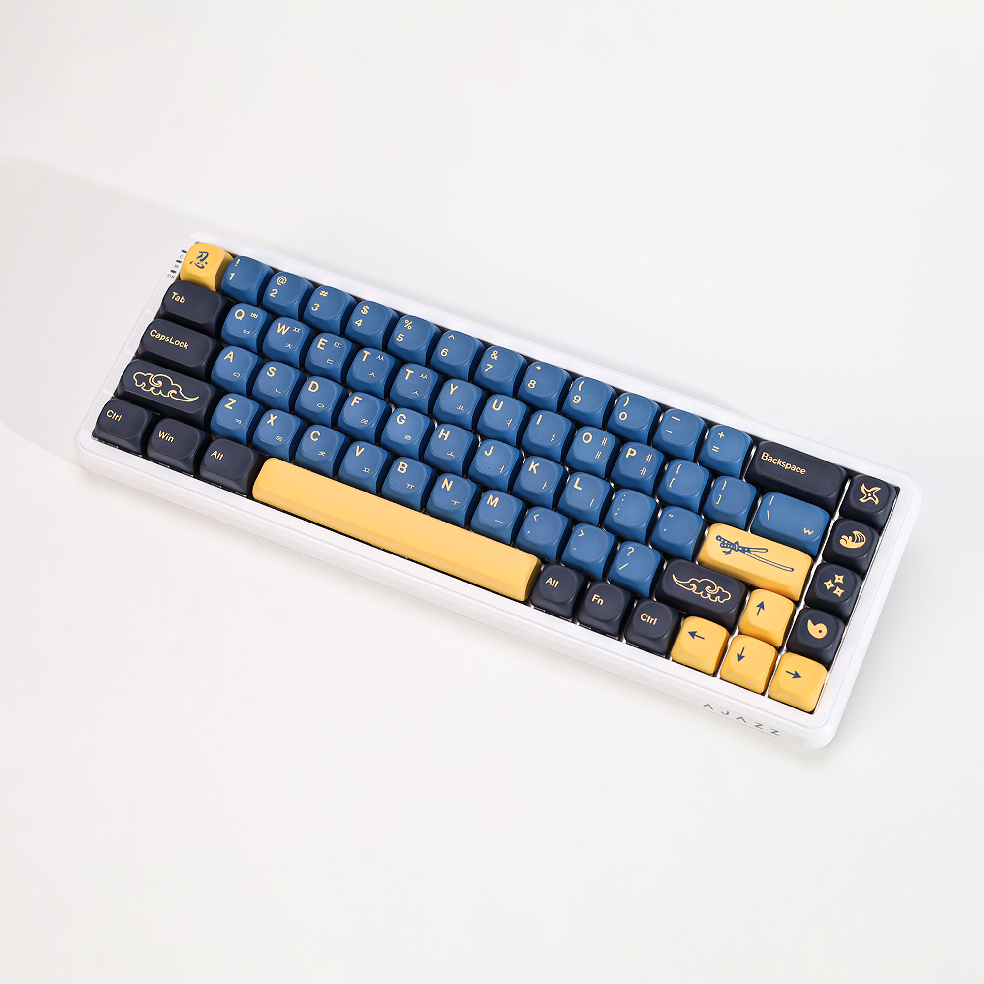 KBDiy Korean Keycap Retro GMK  - Gaming Keyboard Blue ulasan dan harga