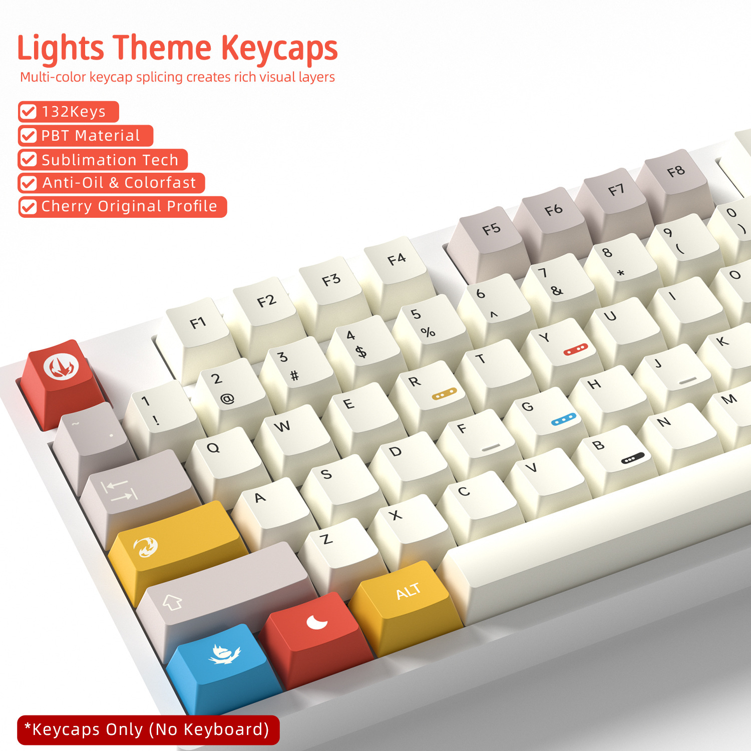 Cherry Profile Keycaps PBT 5-s - Gaming Keyboard Bundle ulasan dan harga