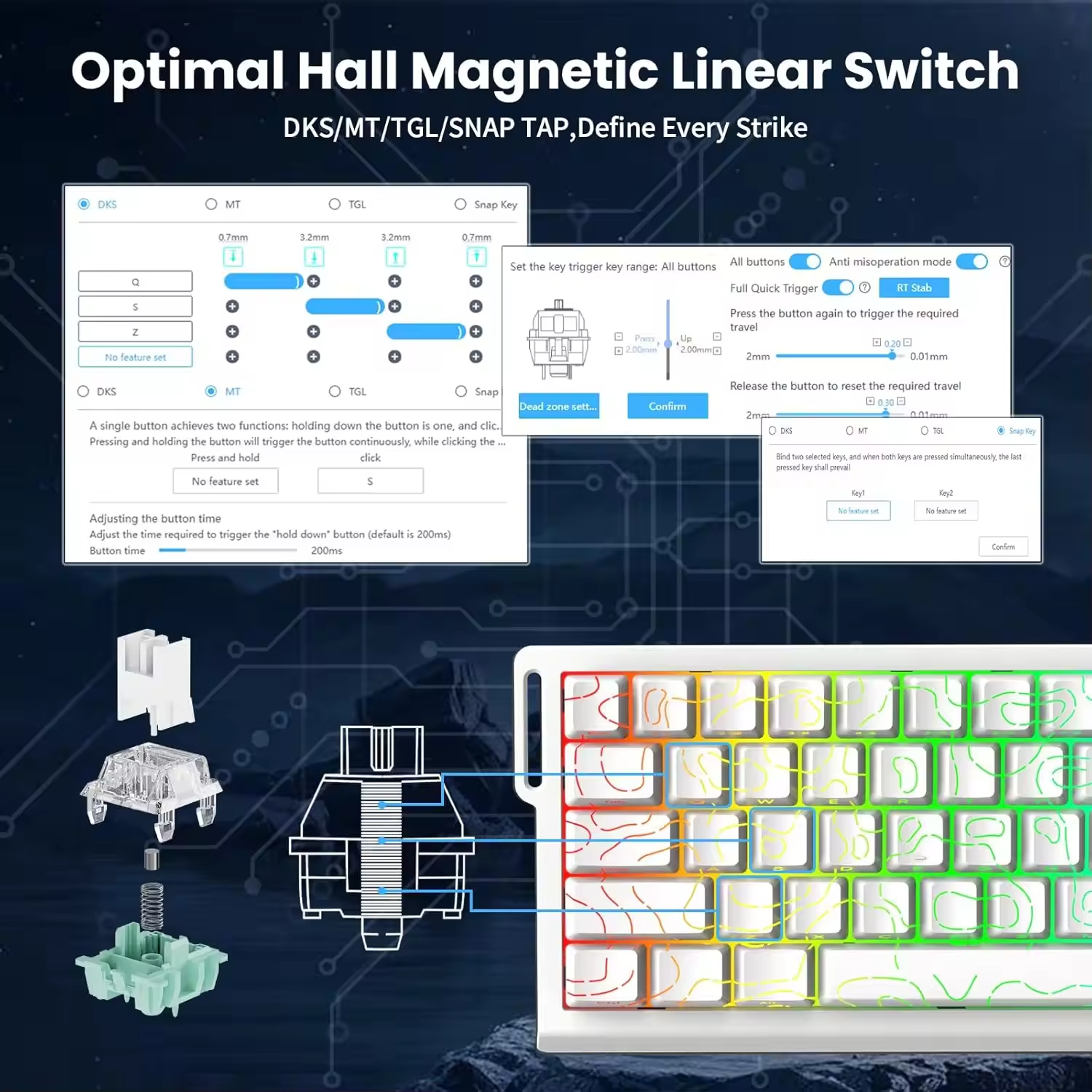 Attack Shark X68 He Wired RGB  - Gaming Keyboard Mechanical ulasan dan harga