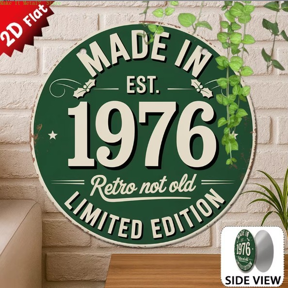 Made in 1976 Retro Not Old 2D  - Brass Weight Plate ulasan dan harga
