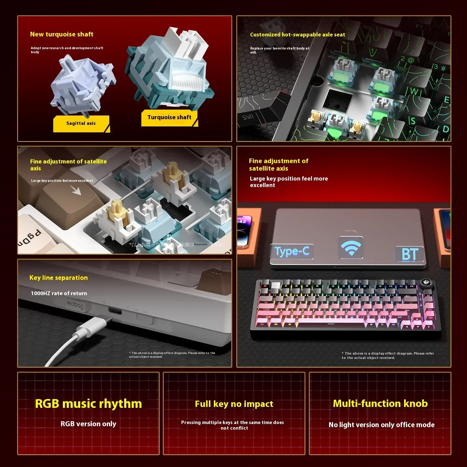 Leobog Hi75C Hi75 Hi75C Pro Al - Gaming Keyboard Bundle ulasan dan harga