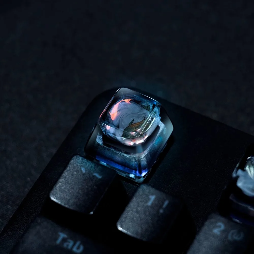 Original Chinese Style Koi Fis - Keyboard Gaming Transparent ulasan dan harga