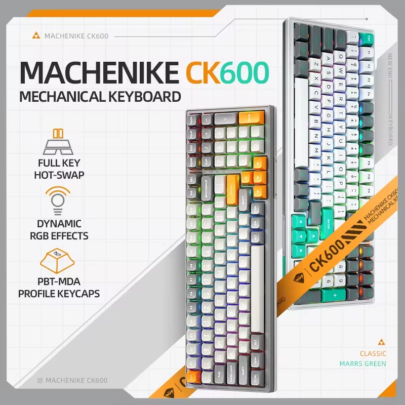 CK600 Tri-Mode Mechanical Keyb - Gaming Keyboard Hot Swappable ulasan dan harga