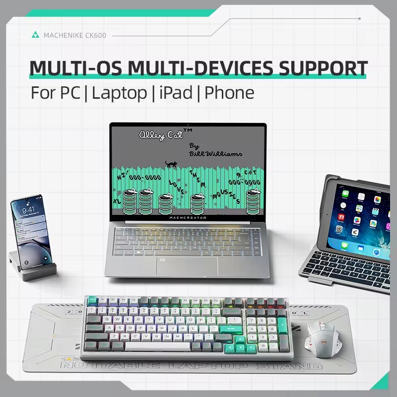 CK600 Tri-Mode Mechanical Keyb - Gaming Keyboard Hot Swappable ulasan dan harga