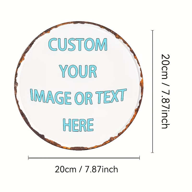Custom Round Metal Tin Sign, P - Brass Weight Plate ulasan dan harga