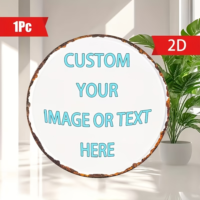 Custom Round Metal Tin Sign, P - Brass Weight Plate ulasan dan harga