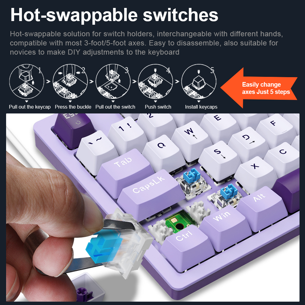 E-YOOSO Z94 USB Mechanical Gam - Gaming Keyboard Blue Switches ulasan dan harga